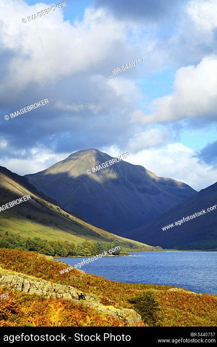 Wastwater and Great Gable in Autumn in the Lake District National Park Cumbria, England, United Kingdom, Europe