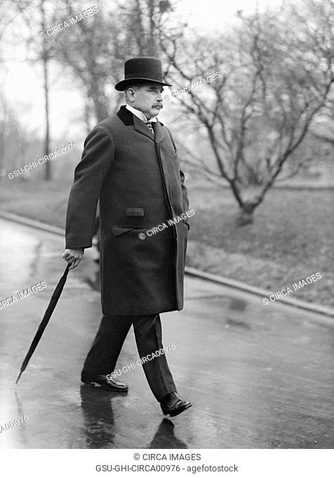 John Pierpont J.P. Morgan, Jr., Leaving White House, Washington DC, USA, circa 1915