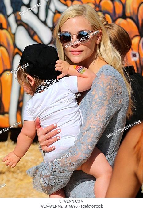 Jaime King visits Mr. Bones Pumpkin Patch Featuring: Jailme King, James Knight Newman Where: Los Angeles, California, United States When: 11 Oct 2014 Credit:...