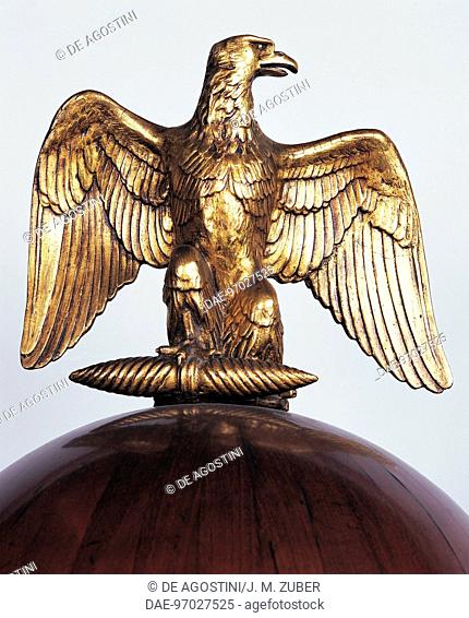 Gilt bronze Imperial eagle, detail from an Empire style secretary, 1909-1812, by JFH Baisch, commissioned by the Empress Josephine for Napoleon or by Napoleon...