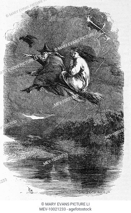 THE LANCASHIRE WITCHES Mother Chattox, noted local witch, rides to Pendle Hill