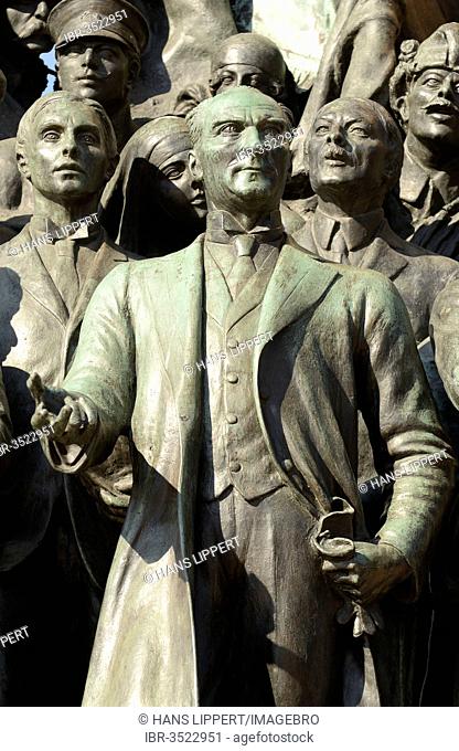 Mustafa Kemal Atatuerk with comrades, Monument of the Republic by Pietro Canonica, Taksim Square or Taksim Meydan?
