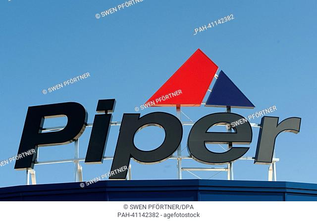 A Piper sign is pictured on the new Piper building at the airport in Kassel-Calden,  Germany, 19 July 2013. The aircraft manufacturer Piper has invested around...