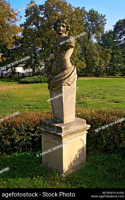 Sculpture in the park. Walewice, Lodz Voivodeship, Poland