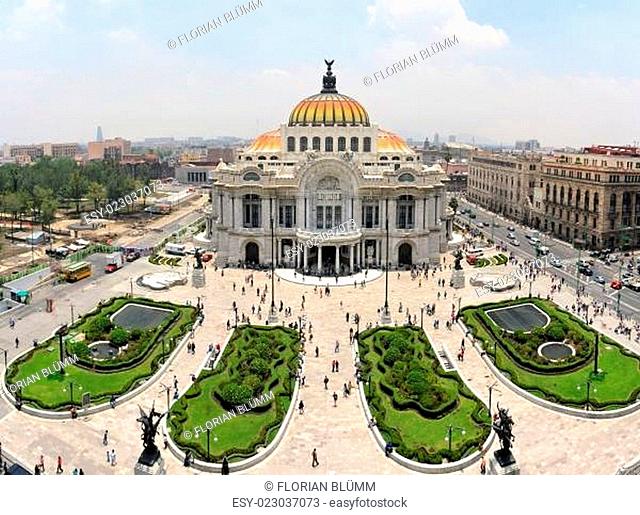 The Fine Arts Palace Museum in Mexico City, Mexico