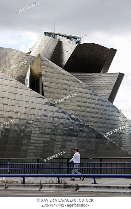Guggenheim Museum, Contemporary Art, center of Bilbao, Biscaye, Spain