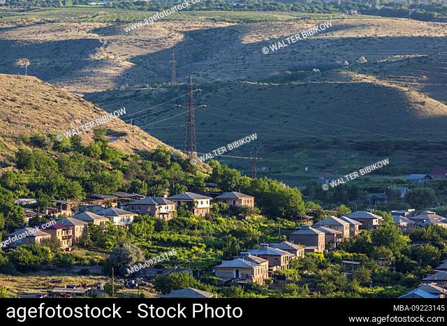 Armenia, Areni, high angle town view, dawn