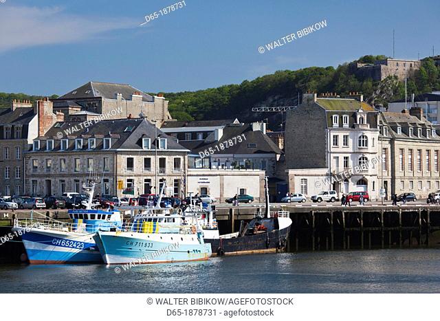 France, Normandy Region, Manche Department, Cherbourg-Octeville, Bassin du Commerce basin, boats