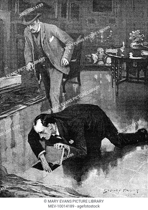 THE ADVENTURE OF THE SECOND STAIN Holmes on the scent: Holmes & Watson discover a hidden trap door. It hinged back like the lid of a box