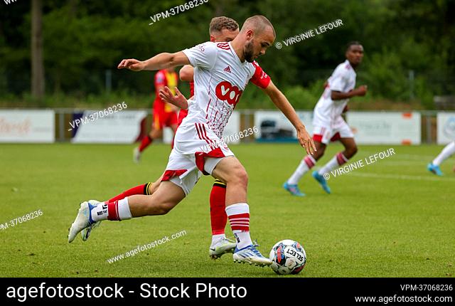Standard's Nicolas Raskin fights for the ball during a friendly game bewteen Standard Liege and Dutch Go Ahead Eagles during a training camp of Belgian first...