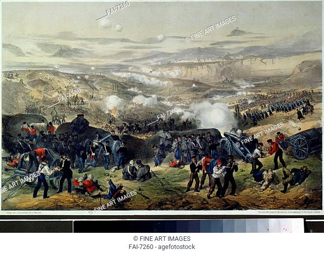 The Battle of Inkerman on November 5, 1854. Maclure, Andrew (Mid of 19th century). Colour lithograph. English Painting of 19th cen. . 1855