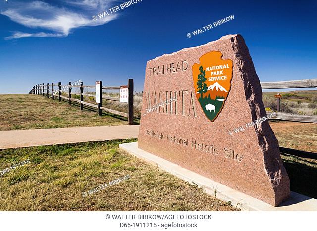USA, Oklahoma, Black Kettle National Grasslands, Cheyenne, Washita Battlefield, site of battle during the US Indian wars between Chief Black Kettle and Lt  Col...