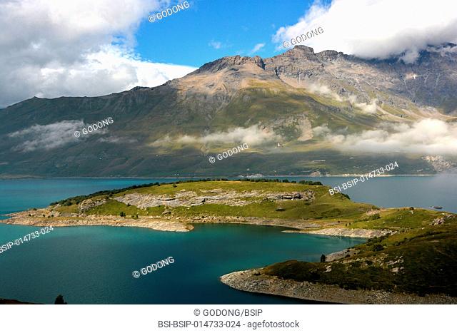 La Vanoise en Isere national park. Mont-Cenis lake