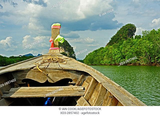 viw from boat in Krabi River, Krabi, Thailand