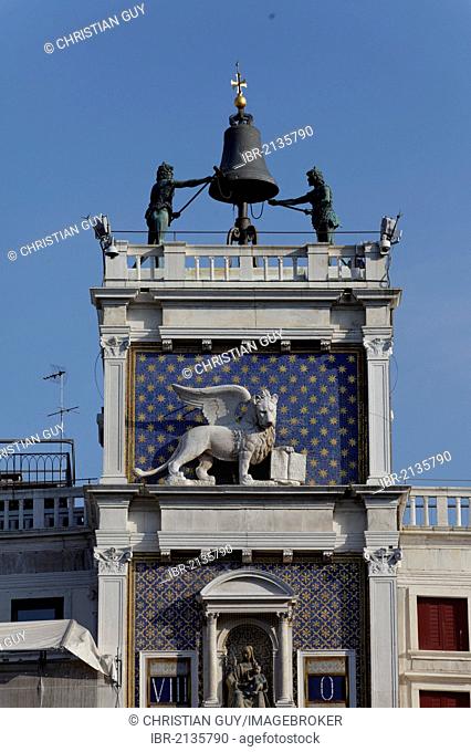 Torre dell' Orologio, San Marco district, Venice, UNESCO World Heritage Site, Venetia, Italy, Europe