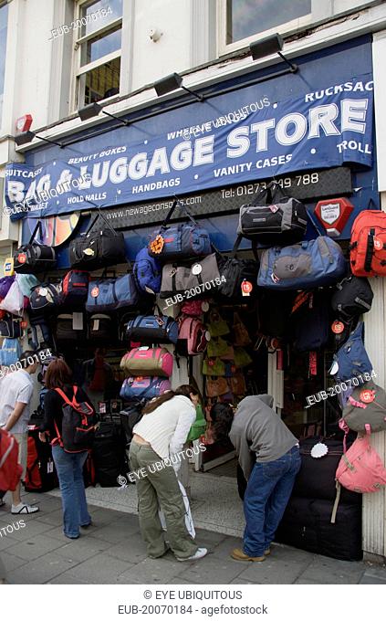 High street luggage shop