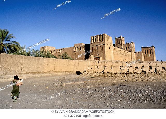 Amerhidil ksar, adobe fortress. South, Ouarzazate region. Morocco