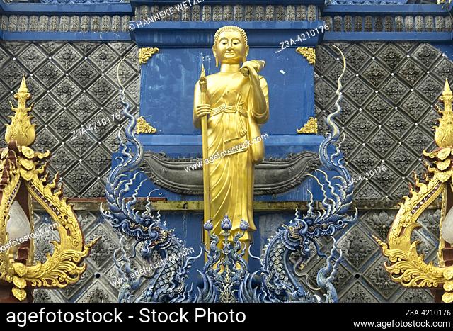 The Blue Temple (Wat Rong Suea Ten or Temple of the Dancing Tiger) in Chiang Rai, Thailand, Asia. Blue is symbolically associated with purity, wisdom