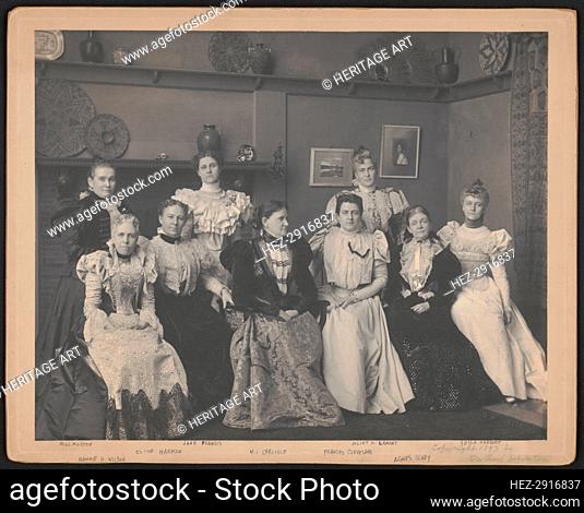 Mrs. Frances F. Cleveland and ladies of the cabinet, Jan. 4, 1897. Creator: Frances Benjamin Johnston