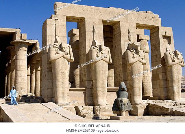 Egypt, Upper Egypt, Nile Valley, surroundings of Luxor, Thebes Necropolis listed as World Heritage by UNESCO, Western area, Ramesseum