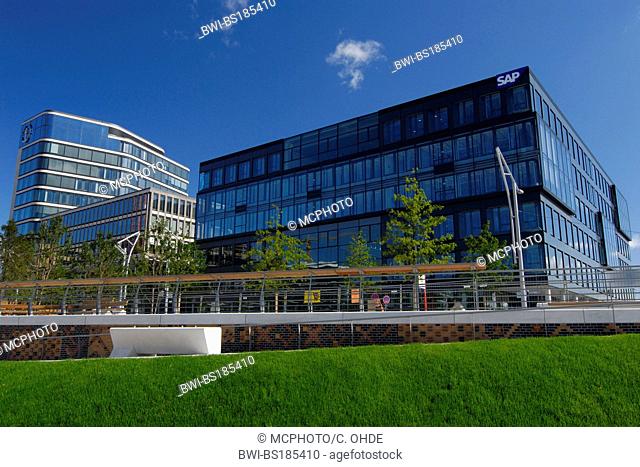 modern office building of SAP and Kuehne und Nagel in the harbourcity of Hamburg, Germany