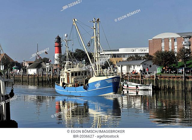 Shrimp cutter in the port of Buesum, Schleswig-Holstein, Germany, Europe