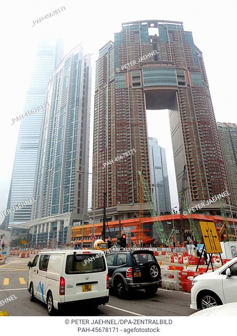 A view of the commercial and residential real estate complex of Union Square on the West Kowloon reclamation in Honk Kong, China, 29 April 2013