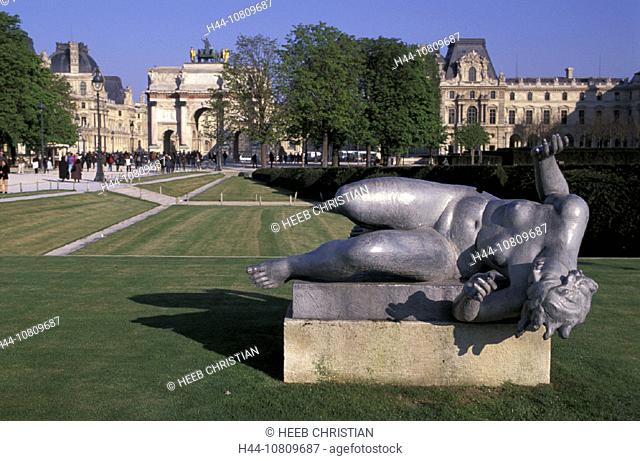 Aristide Maillol Scultpure, France, Europe, Jardin des Tuileries, Musee du Louvre, Paris, Sculpture