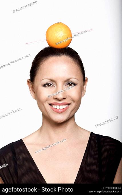 woman orange juice