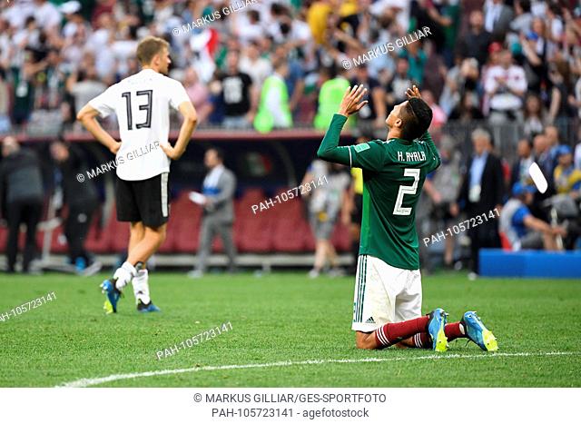 Hugo Ayala (Mexico) celebrates the victory. GES / Football / World Cup 2018 Russia: Germany - Mexico, 17.06.2018 GES / Soccer / Football / Worldcup 2018 Russia:...