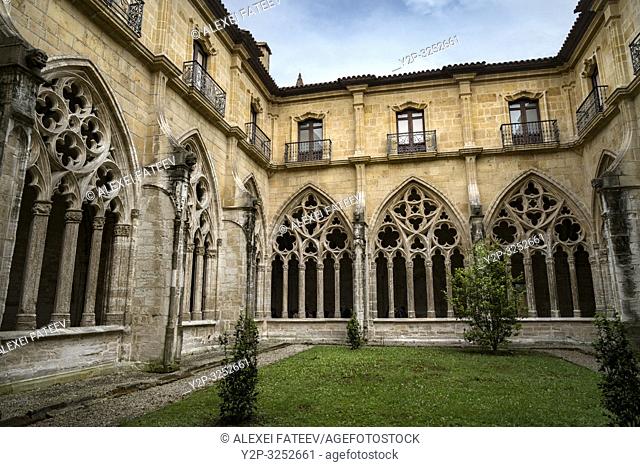Cloister of Cathedral of San Salvador in Oviedo, Asturias, Spain