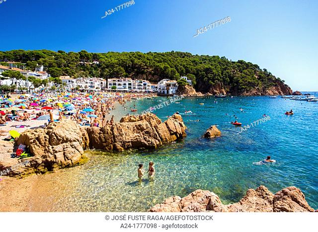 Spain , Catalonia , Costa Brava Coast , Tamariu Village