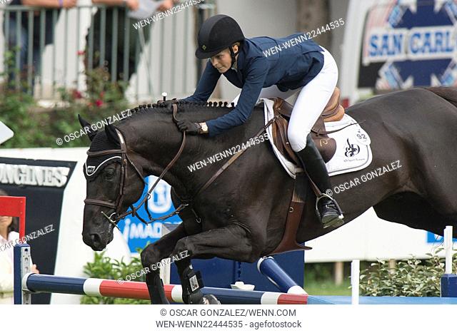 Athina Onassis competes in the Longines Global Champions Tour: Madrid 2015, held at the Campo Villa's Club Featuring: Athina Onassis Roussel Where: Madrid