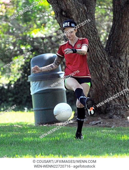 'Orange Is the New Black' actress Ruby Rose and her fiancée Phoebe Dahl enjoy an afternoon of soccer and segways in Griffith Park Featuring: Ruby Rose Where:...