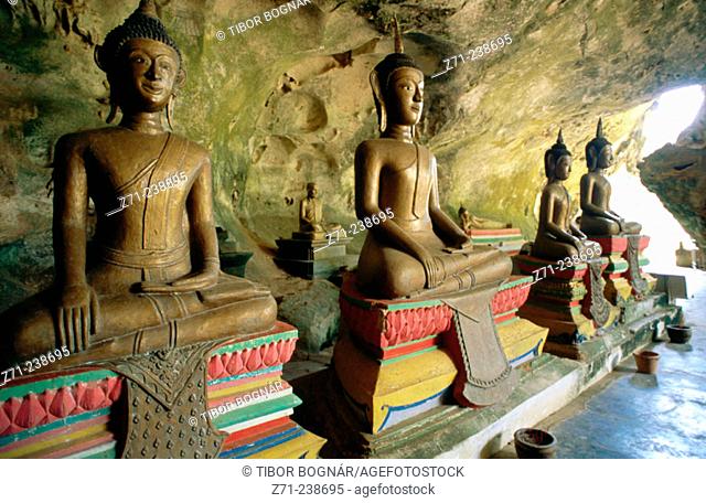 Wat Tham or Wat Suwan Khuha cave temple. Phang Nga. Thailand