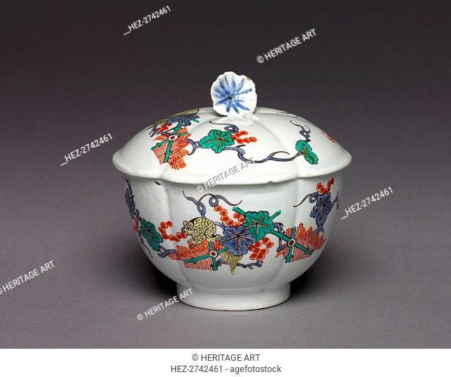 Sugar Bowl, c. 1730. Creator: Chantilly Porcelain Factory (French)