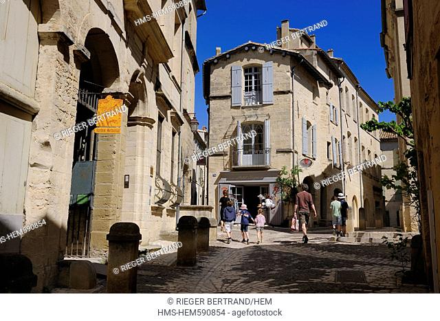 France, Gard, Pays d'Uzege, Uzes, Port Royal street