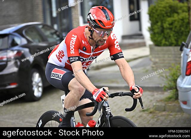 Belgian Victor Campenaerts of Lotto Soudal pictured during the men elite 'Amstel Gold Race' one day cycling race, 254, 1 km from Maastricht to Valkenburg