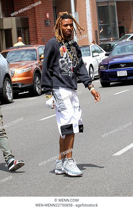 Rapper Fetty Wap leaves the doctors office with a bandaged hand in Beverly Hills Featuring: Fetty Wap Where: Los Angeles, California