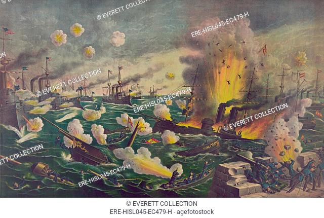 The Battle of Manila Bay, was the first fighting of the Spanish American war. May 1, 1898. Passing back and forth in front of the Spanish fleet