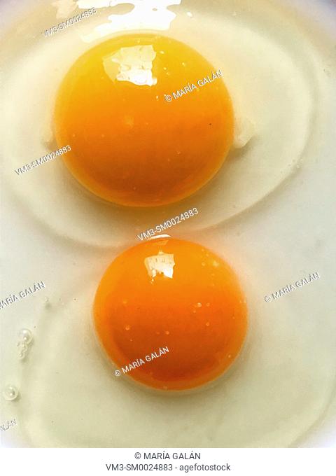 Two eggs on a dish