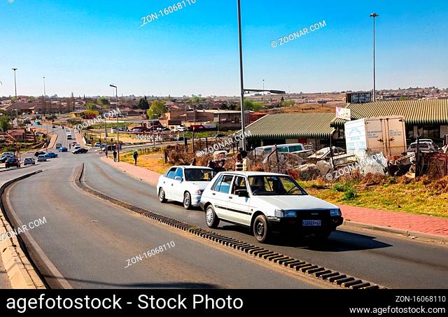 Johannesburg, South Africa, September 11, 2011, People and streets in urban Soweto South Africa