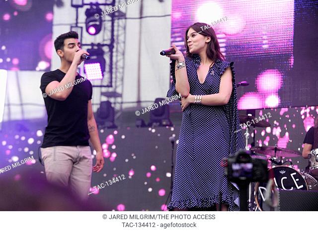 Joe Jonas and DNCE perform with Hailee Steinfeld at 102.7 KIIS FM’s Wango Tango 2016 at the StubHub Center on May 14, 2016 in Carson, California
