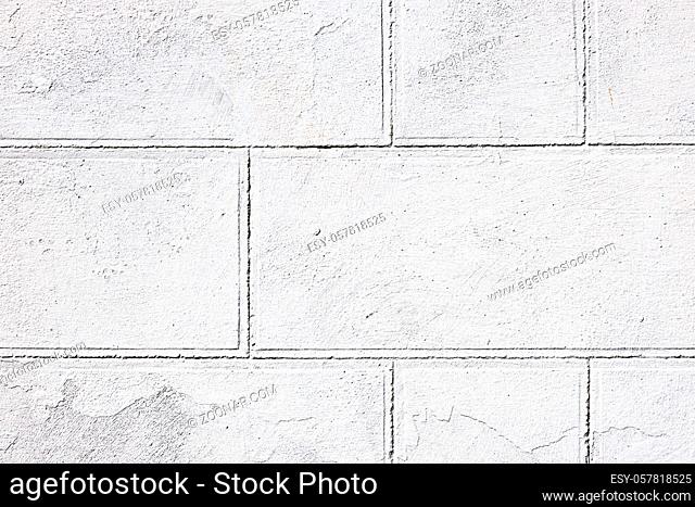 Hintergrund von einer Wand aus weißen Ziegelsteinen
