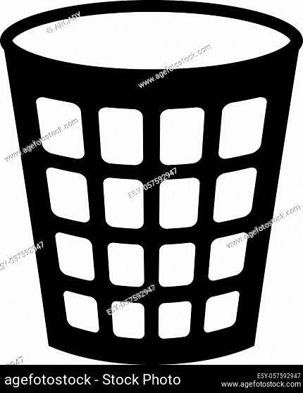 Empty recycle bin silhouette icon
