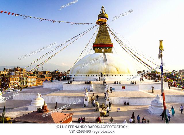 Bodhnath stupa. Kathmandu, Nepal