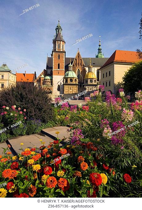 Poland, Krakow, Sigismund's Cathedral and Chapel as part of Royal Castle at Wawel Hill