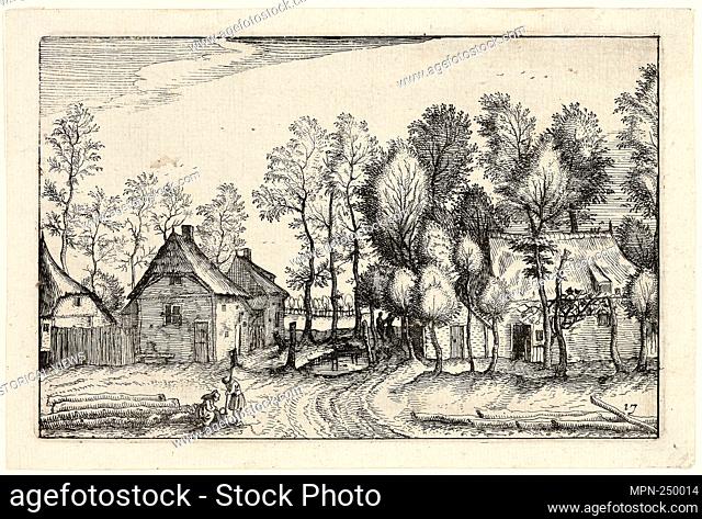 Landscape with Hewed Trees, plate seventeen after Pictures of Farms, Country Houses and Rustic Villages (Praediorum villarum et rusticarum casularum icones) -...