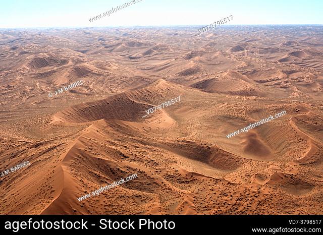 Namib Desert see from the air. Dunes. Namibia