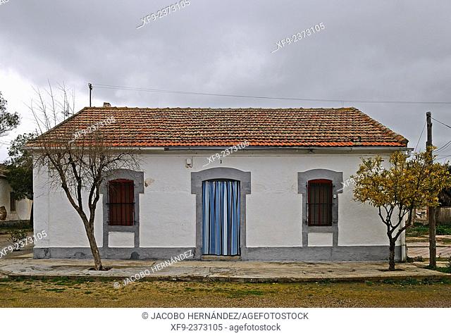 Railway pavilion, ruins of railwail station of Almorchón, La Serena region, Badajoz province, Extremadura, Spain